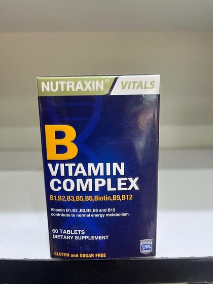 ویتامین ب کمپلکس نوتراکسین Nutraxin Vitamine B Complex3816 ویتامین ب کمپلکس نوتراکسین Nutraxin Vitamine B Complex